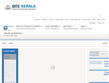Tablet Screenshot of dtekerala.gov.in